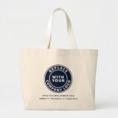 Bedrijfs- en merk Logo Company Events toevoegen Grote Tote Bag (Voorkant)