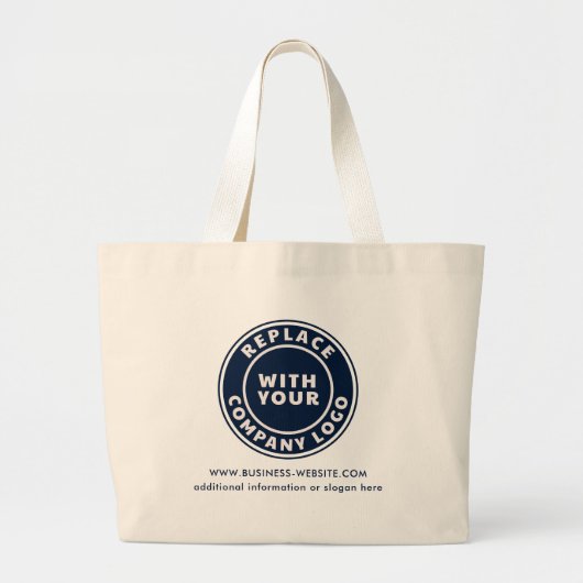 Bedrijfs- en merk Logo Company Events toevoegen Grote Tote Bag (Voorkant)