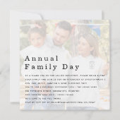 Bedrijfs Familie Dag BedrijfsLogo Uitnodiging van  (Voorkant)