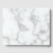 Bedrijfs Faux Wit Marmer Bedrijfsnaam Sjabloon Gastenboek (Achterkant)