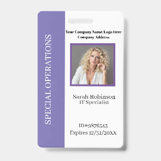 Bedrijfs-Foto-ID-badge met streepjescode Badge