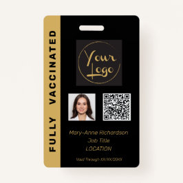 Bedrijfs Foto QR Code Vaccinatie ID Badge