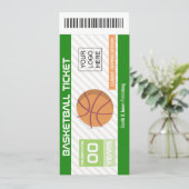Bedrijfs Functie Basketball Event Ticket Kaart (Staand voorkant)