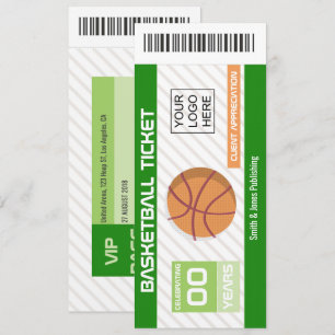 Bedrijfs Functie Basketball Event Ticket Kaart