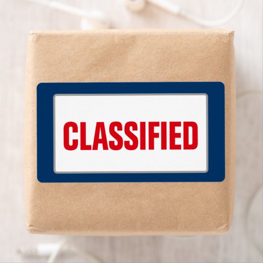 Bedrijfs GECLASSIFIEERD Etiket (Groot) (Insitu)