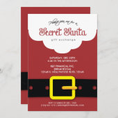 Bedrijfs Geheime Santa Gift Exchange Party Kaart (Voorkant / Achterkant)