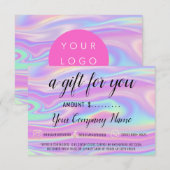 Bedrijfs Gift Certificaat Moderne Sociale Holograa (Voorkant / Achterkant)