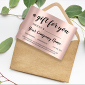 Bedrijfs Gift Certificate Body Sculpting Drip Logo