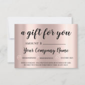 Bedrijfs Gift Certificate Body Sculpting Drip Logo (Voorkant)