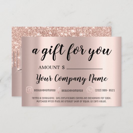 Bedrijfs Gift Certificate Body Sculpting Drivers S (Voorkant / Achterkant)