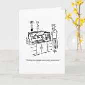 Bedrijfs grappig koffiewenskaart kaart (Gele Bloem)