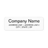 Bedrijfs Grote het adresetiketten van de Terugkeer Etiket (Voorkant)