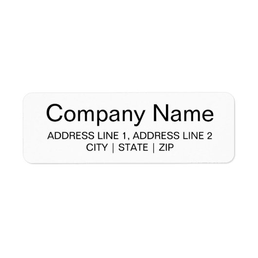 Bedrijfs Grote het adresetiketten van de Terugkeer Etiket (Voorkant)