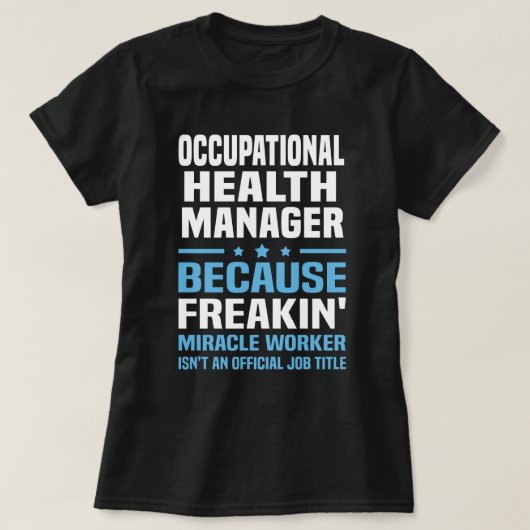 Bedrijfs Health Manager T-shirt (Design voorkant)