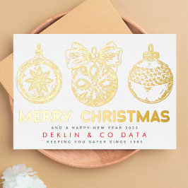 Bedrijfs het Gelukkig Nieuwjaar Logo van het Ornam Folie Feestdagenkaart