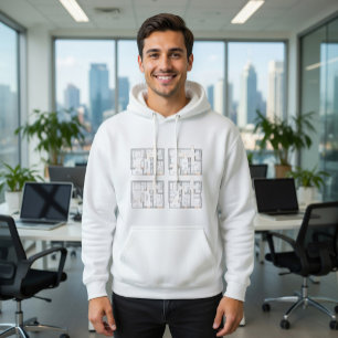Bedrijfs Hoodie met Blauwdruk