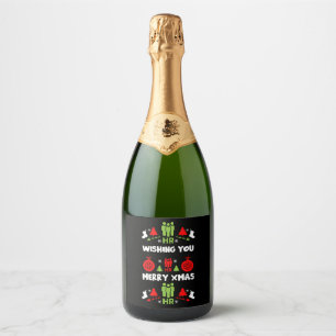 Bedrijfs HR Kerstcadeaus Sparkling Wijnetiket