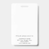 Bedrijfs-ID-Fotobedrijf Beveiligingsbadge QR-code Badge (Achterkant)