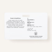 Bedrijfs-ID Logo | Advocaat bij Court White Badge (Achterkant)