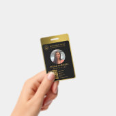 Bedrijfs-ID Logo | Advocaat Zwart Goud Badge (Handheld)