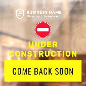 Bedrijfs-ID Logo | In aanbouw Raamsticker (Vel 2)