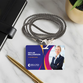 Bedrijfs-ID & Logo Kleurrijk Paars Vloeiend Ontwer Badge