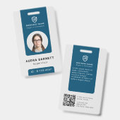 Bedrijfs ID Logo | Modern Aangepast Personeel Staf Badge (Voor- en achterkant)