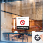 Bedrijfs-ID Logo | Niet roken Raamsticker (Cafe Raam)