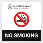 Bedrijfs-ID Logo | Niet roken Raamsticker (Vel)