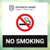 Bedrijfs-ID Logo | Niet roken Raamsticker (Vel 3)