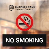 Bedrijfs-ID Logo | Niet roken Raamsticker (Vel 2)