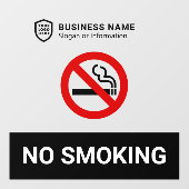 Bedrijfs-ID Logo | Niet roken Raamsticker (Vel)