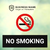 Bedrijfs-ID Logo | Niet roken Raamsticker (Vel 3)