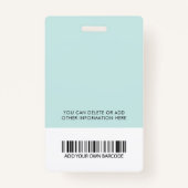 Bedrijfs-ID van werknemer, naam, Logo, foto Badge (Achterkant)