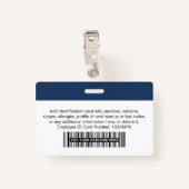 Bedrijfs Identiteitskaart van de Veiligheid de Naa Badge (Achterkant met clip)