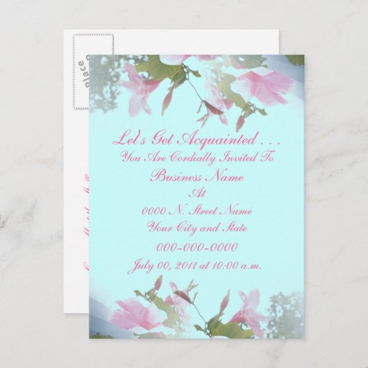 Bedrijfs Inleiding nodigt Briefkaart uit (Voorkant / Achterkant)