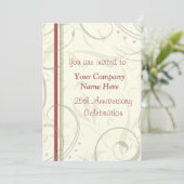 Bedrijfs Jubileum Partij Uitnodigingen (Staand voorkant)