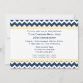 Bedrijfs Jubileum Partij Uitnodigingen Blauw (Achterkant)