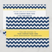 Bedrijfs Jubileum Partij Uitnodigingen Blauw (Voorkant / Achterkant)