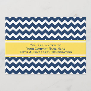 Bedrijfs Jubileum Partij Uitnodigingen Blauw