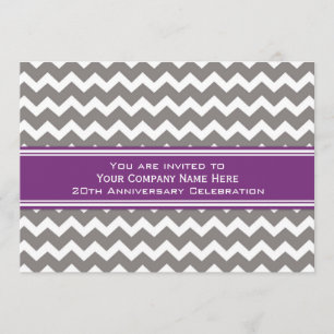 Bedrijfs Jubileum Partij Uitnodigingen grijs