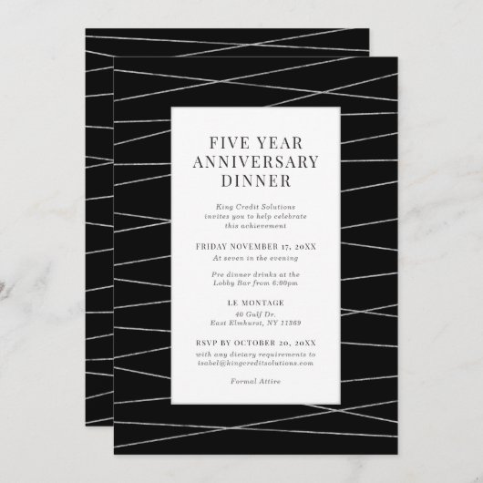 Bedrijfs Jubileum Uitnodiging (Voorkant / Achterkant)