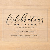 Bedrijfs Jubileum Uitnodiging (Voorkant)