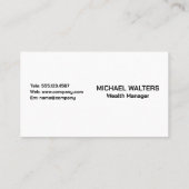 Bedrijfs Kantoor | Bovenste Uitzicht Visitekaartje (Achterkant)