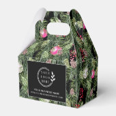 Bedrijfs Kerst Botanische Aangepaste Logo Bedankdoosjes (Achterkant)