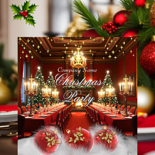 Bedrijfs Kerst Eliditaire diner Feest Kaart