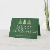 Bedrijfs Kerstbomen Bedrijfslogo Feestdagen Kaart (Voorkant)