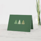 Bedrijfs Kerstbomen Bedrijfslogo Feestdagen Kaart (Achterkant)