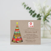 Bedrijfs Kerstgenote (ADD LOGO) Rustic Kraft (Staand voorkant)