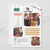 Bedrijfs kerstkaart 'Wat een jaar in review' (Voorkant)